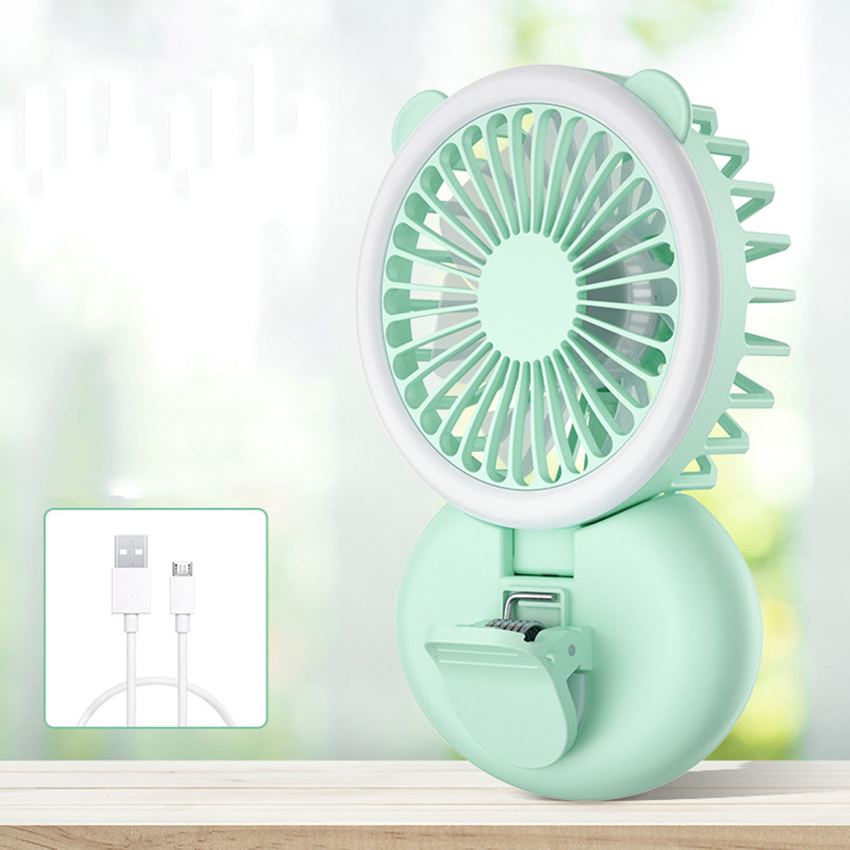 Necklace Fans Portable Neck Hanging Fan Mini Fan Handheld Hand Foldable Fan Desktop Fan Spray Fan