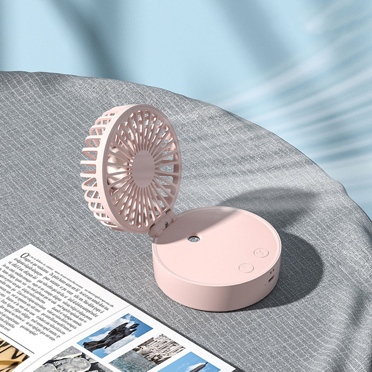 Necklace Fans Portable Neck Hanging Fan Mini Fan Handheld Hand Foldable Fan Desktop Fan Spray Fan