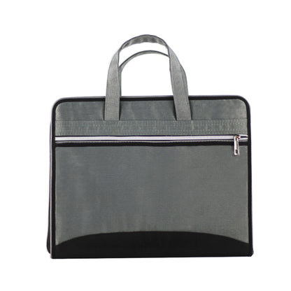 Document Briefcase Canvas Zipper File Bag W/Handle