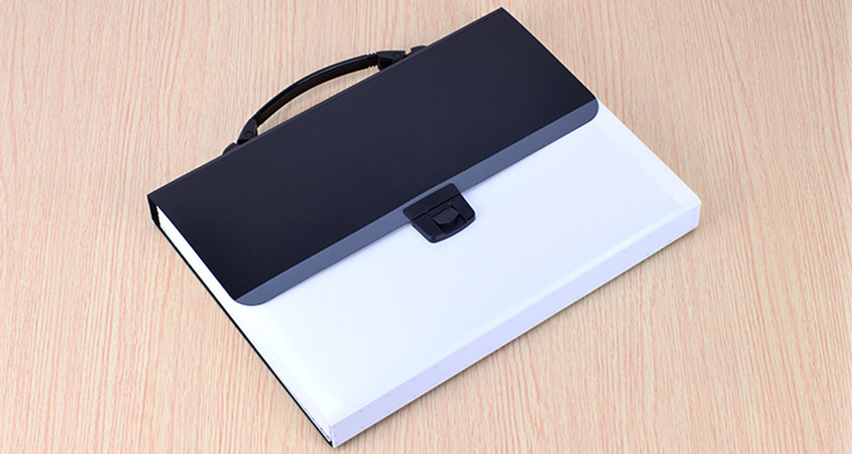 Portable 12 Pockets Expanding File Folder Accordion Document Organizer Letter A4 Paper Size Storage