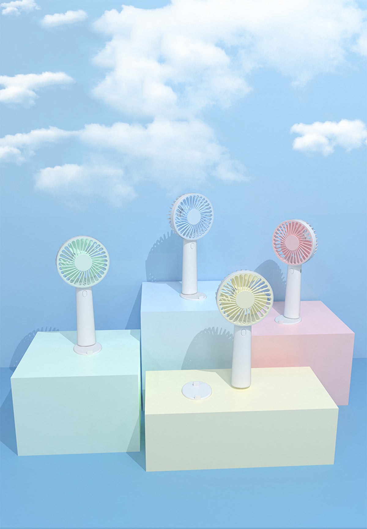 Portable Fan USB Desk Fan Small Personal Hand Fan W/3 Speed