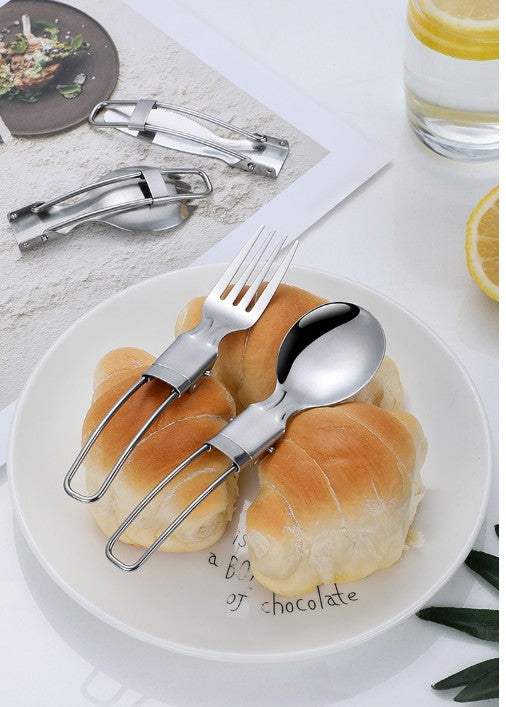 304 Stainless Steel Folding Cutlery Set 3 pieces