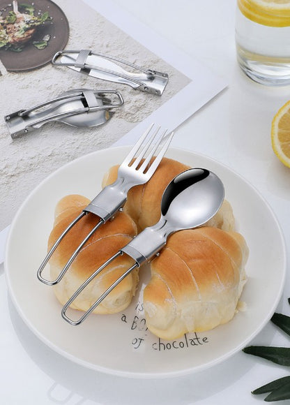 304 Stainless Steel Folding Cutlery Set 5 pieces