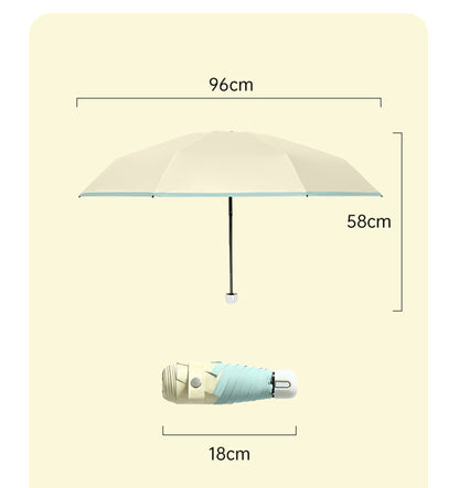5 Fold Travel Lightweight Protable Pocket Mini Capsule Umbrella Manual Open 8 Panels Umbrella