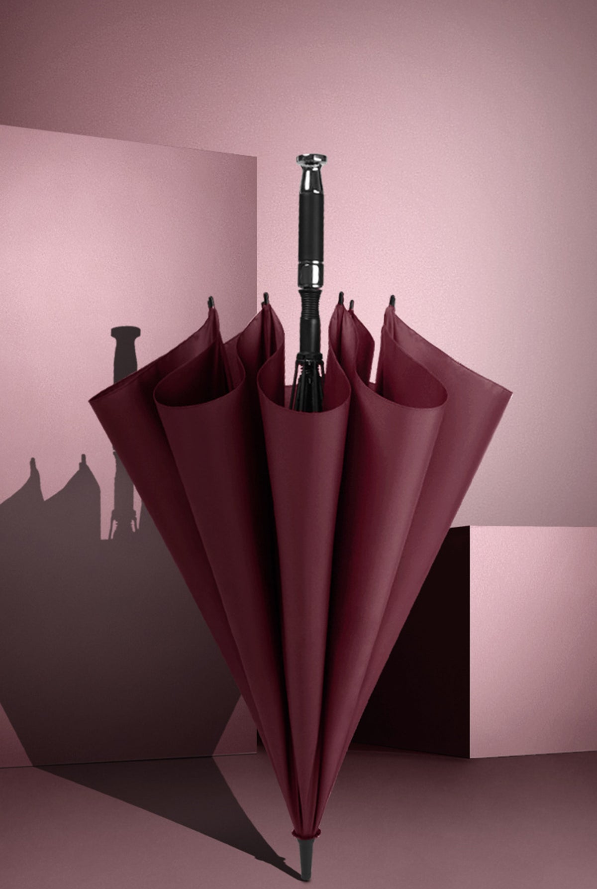 Long Handle Umbrella, Large Straight Pole Double Golf Sunny Umbrella Men Gifts