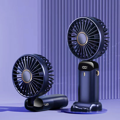 Mini Handheld Fan, Portable Personal Fan Hanging Neck Fan W/5 Speed Adjustable Fan