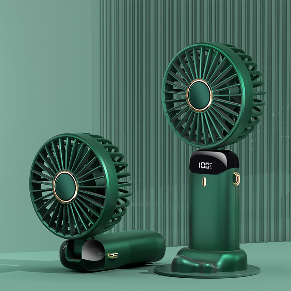 Mini Handheld Fan, Portable Personal Fan Hanging Neck Fan W/5 Speed Adjustable Fan
