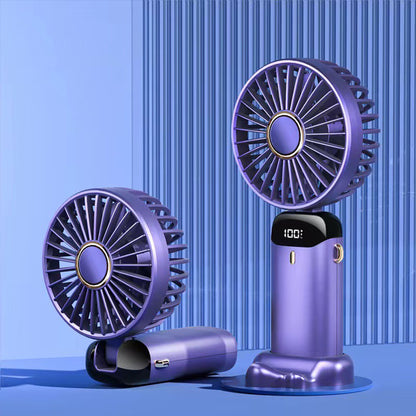 Mini Handheld Fan, Portable Personal Fan Hanging Neck Fan W/5 Speed Adjustable Fan