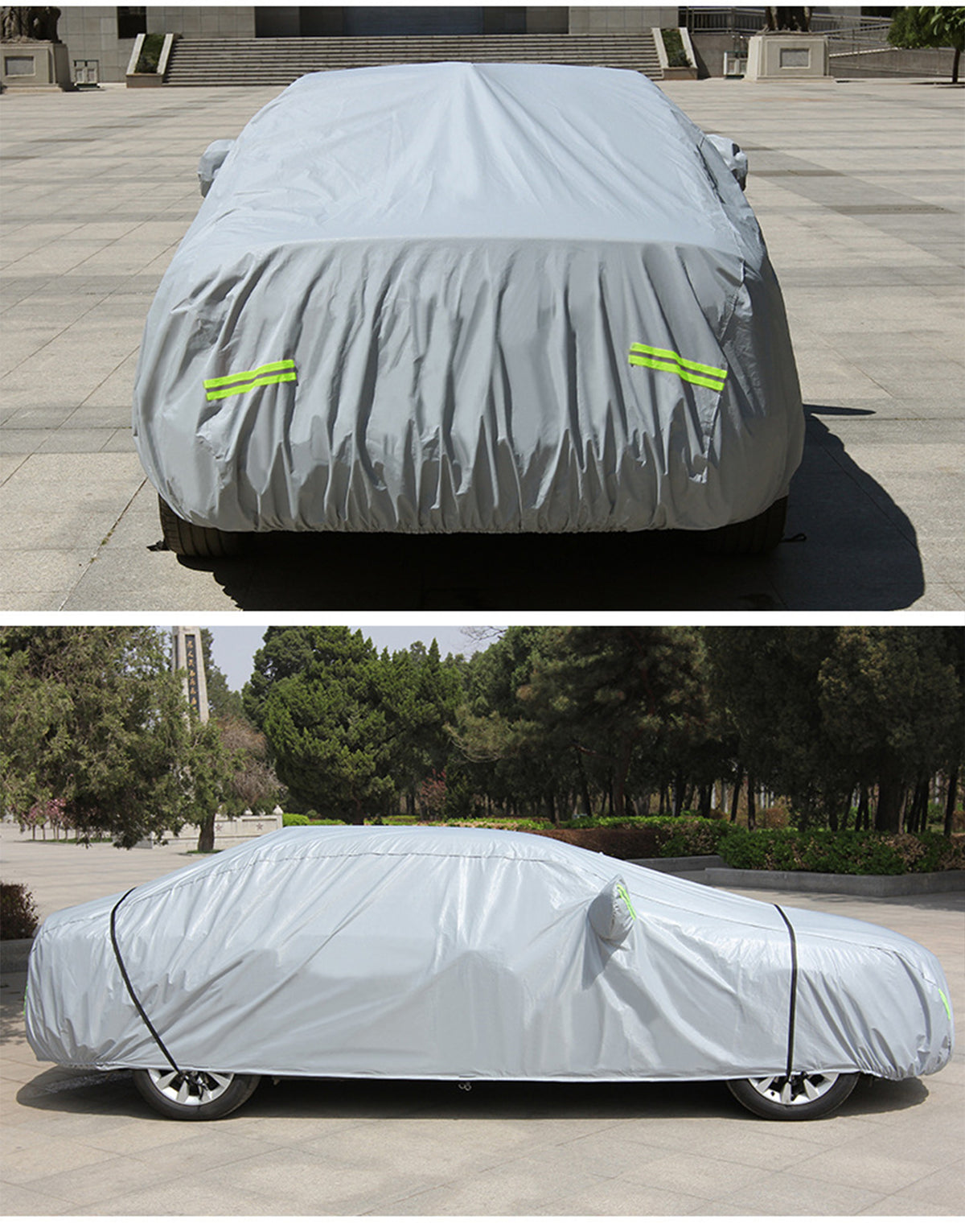 PEVA Size #3S Silver Weatherproof Car Cover