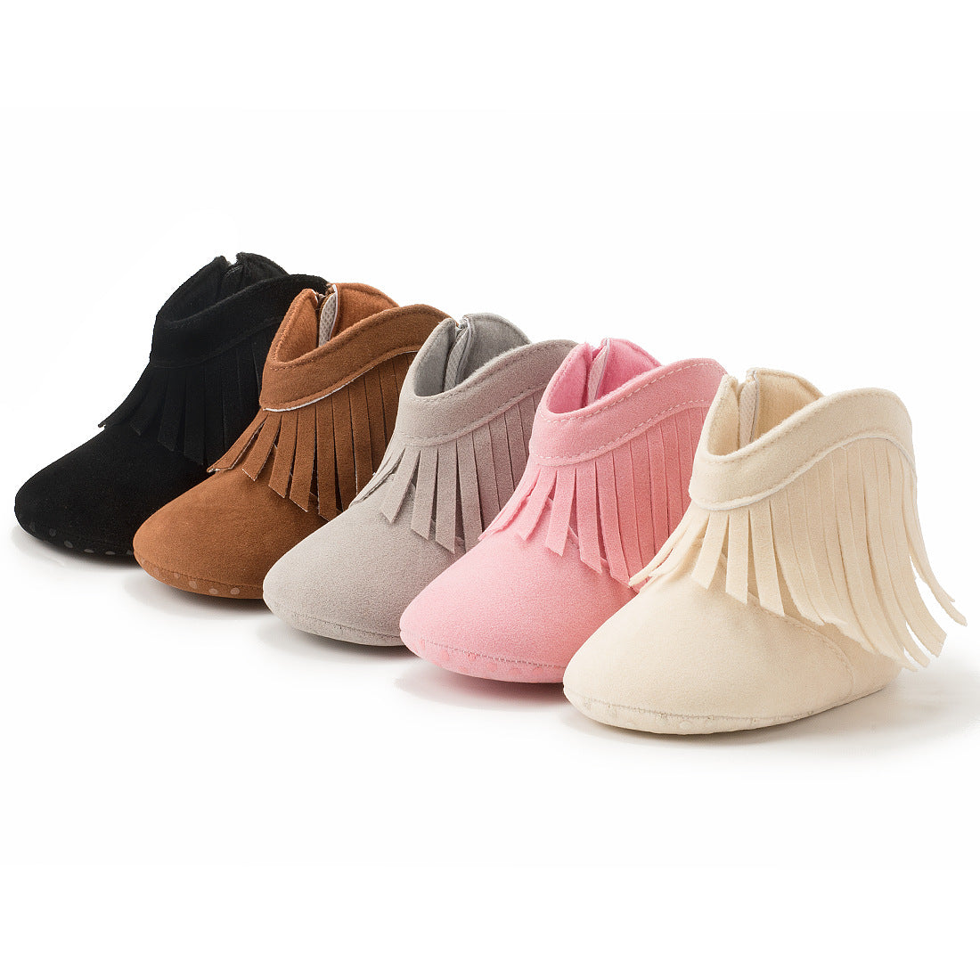 Cotton Baby Booties With Gripper Soles (12-18m)