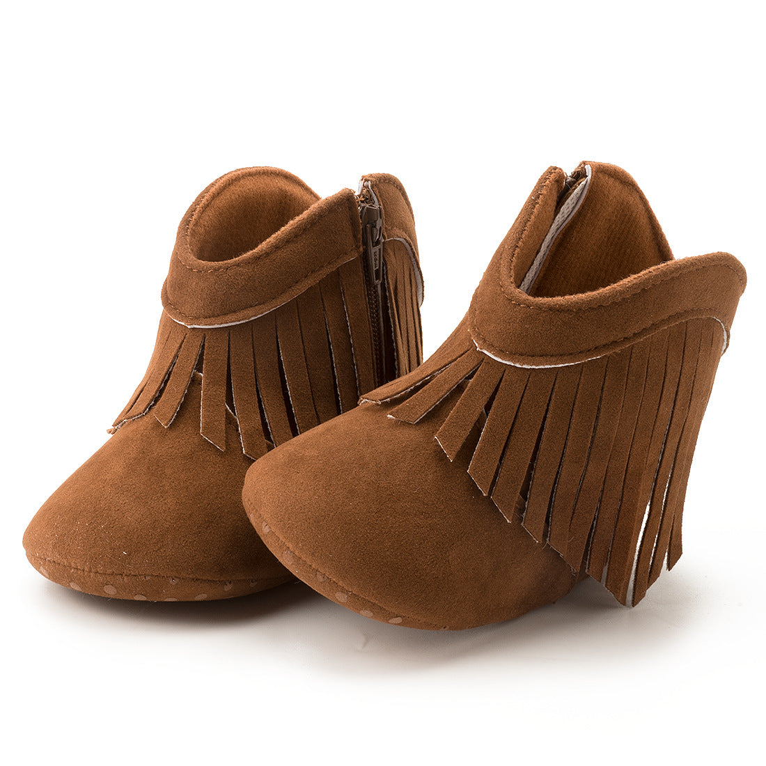 Cotton Baby Booties With Gripper Soles (12-18m)