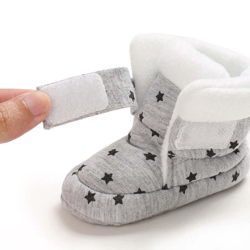 Cotton Baby Booties With Gripper Soles (6-12m)