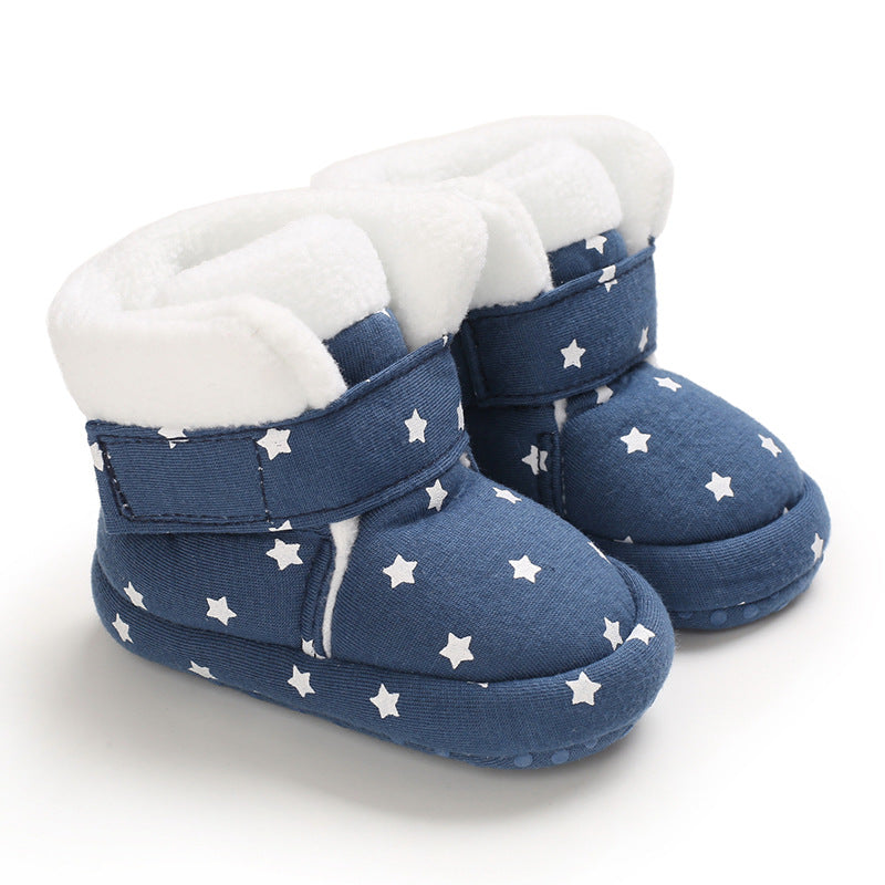 Cotton Baby Booties With Gripper Soles (6-12m)