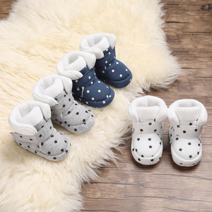 Cotton Baby Booties With Gripper Soles (6-12m)