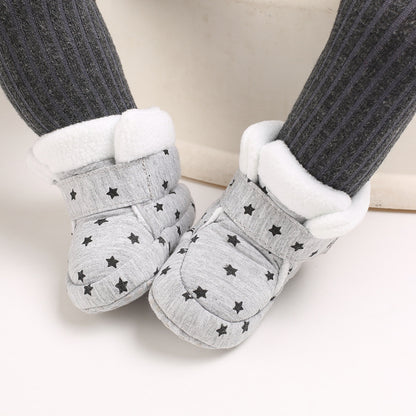 Cotton Baby Booties With Gripper Soles (6-12m)