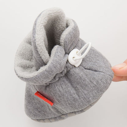 Cotton Baby Booties With Gripper Soles (0-6m)