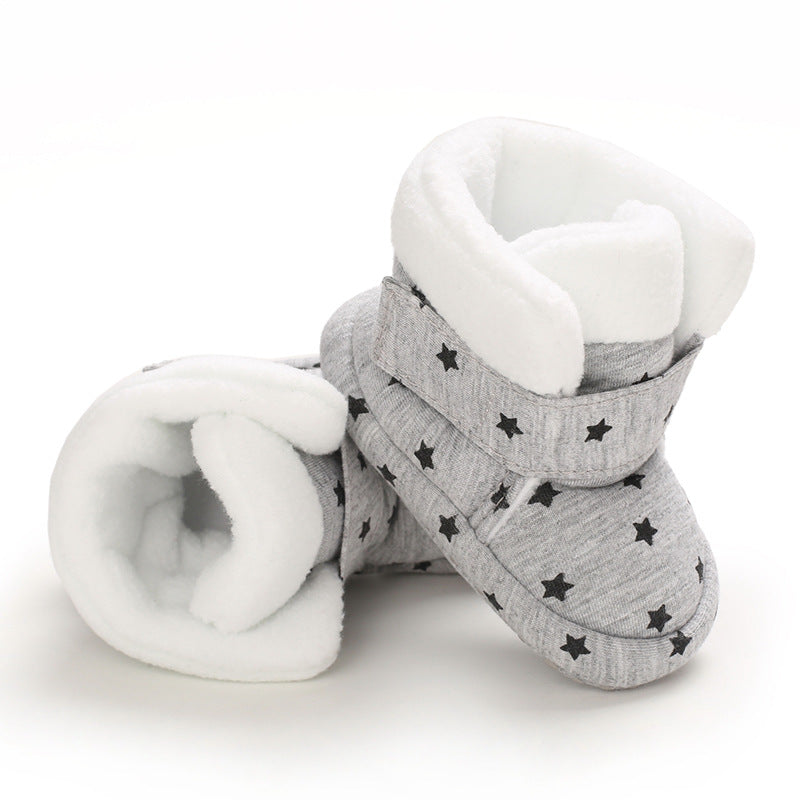Cotton Baby Booties With Gripper Soles (12-18m)