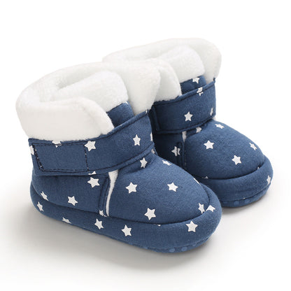 Cotton Baby Booties With Gripper Soles (12-18m)