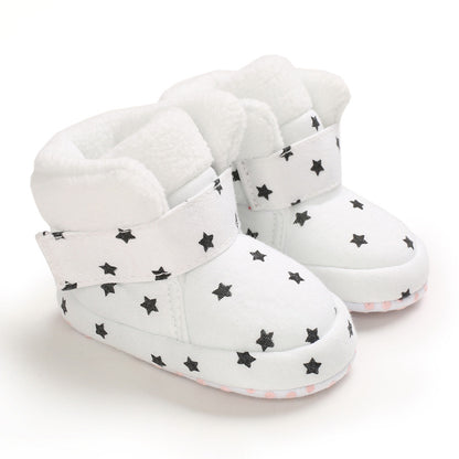 Cotton Baby Booties With Gripper Soles (12-18m)