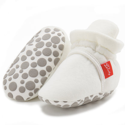 Cotton Baby Booties With Gripper Soles (6-12m)