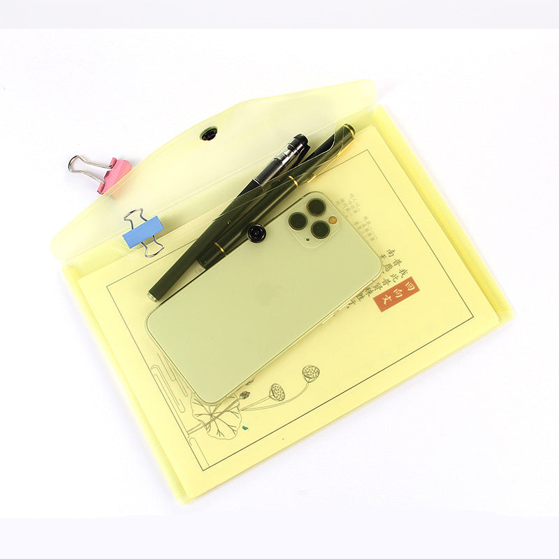 A5 Poly Envelope Folder, A5 Plastic Envelopes with Snap Closure, Clear A5 Document Storage Folder