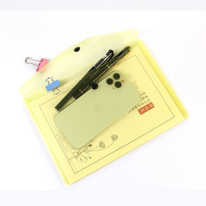 A5 Poly Envelope Folder, A5 Plastic Envelopes with Snap Closure, Clear A5 Document Storage Folder