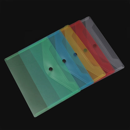 A5 Poly Envelope Folder, A5 Plastic Envelopes with Snap Closure, Clear A5 Document Storage Folder