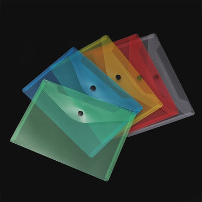A5 Poly Envelope Folder, A5 Plastic Envelopes with Snap Closure, Clear A5 Document Storage Folder