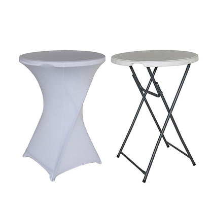 23 x 43" Spandex Cocktail Table Cover, Custom Printed Table Cover With Leg