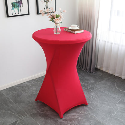 23 x 43" Spandex Cocktail Table Cover, Custom Printed Table Cover With Leg