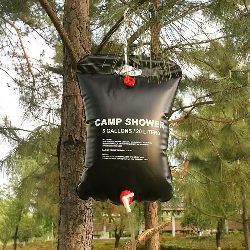 20L Outdoor Camping Shower Bag with Hose and On-Off Switchable Shower