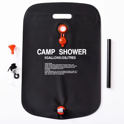20L Outdoor Camping Shower Bag with Hose and On-Off Switchable Shower