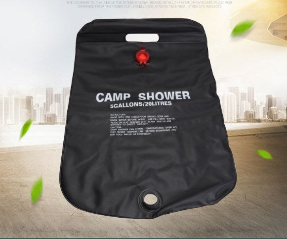 20L Outdoor Camping Shower Bag with Hose and On-Off Switchable Shower