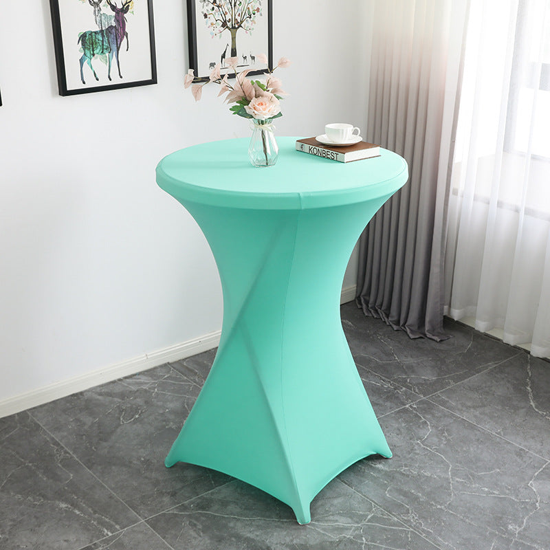 23 x 43" Spandex Cocktail Table Cover, Custom Printed Table Cover With Leg