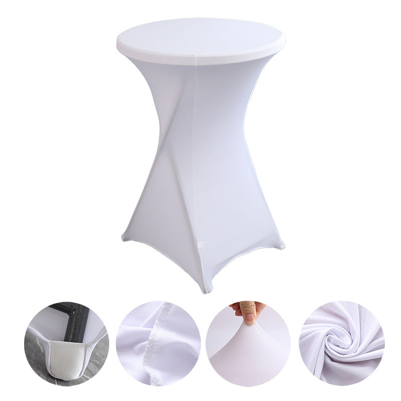 23 x 43" Spandex Cocktail Table Cover, Custom Printed Table Cover With Leg