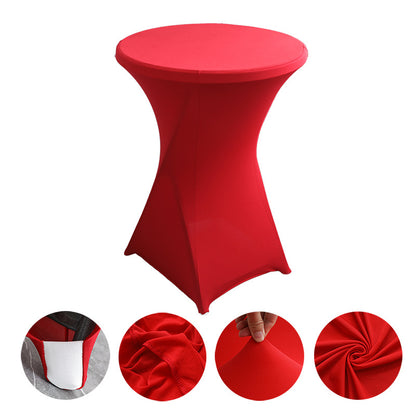23 x 43" Spandex Cocktail Table Cover, Custom Printed Table Cover With Leg