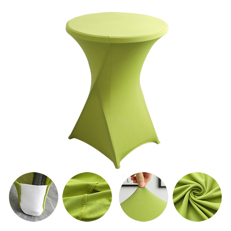 23 x 43" Spandex Cocktail Table Cover, Custom Printed Table Cover With Leg