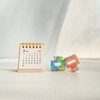 Hair Clips for Women Small Neutral Rectangle Hair Clips ( Small )