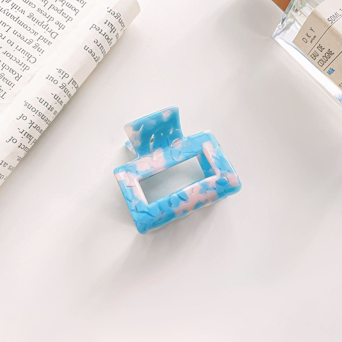 2" Rectangle Hair Clips Colorful Hair Claw Classic Clamp for Women Girls