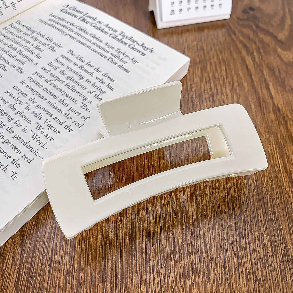 Hair Clips for Women Large Neutral Rectangle Hair Clips (Large)