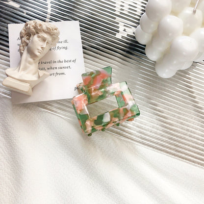 2" Rectangle Hair Clips Colorful Hair Claw Classic Clamp for Women Girls
