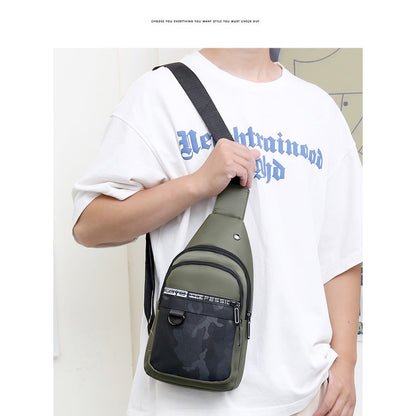 Men's Nylon Sling Bag Chest Shoulder Backpack Crossbody Bag