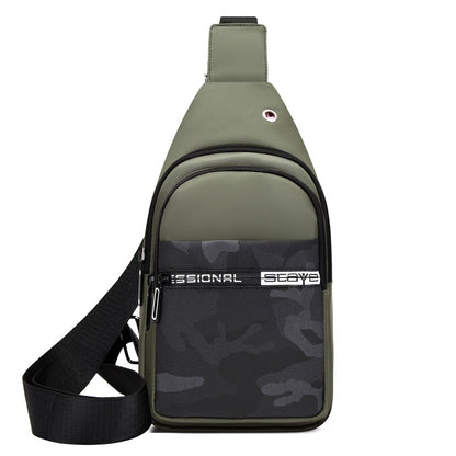 Men's Nylon Sling Bag Chest Shoulder Backpack Crossbody Bag