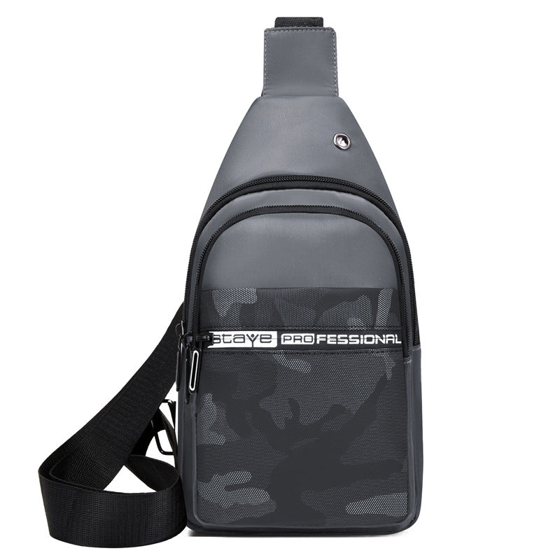 Men's Nylon Sling Bag Chest Shoulder Backpack Crossbody Bag