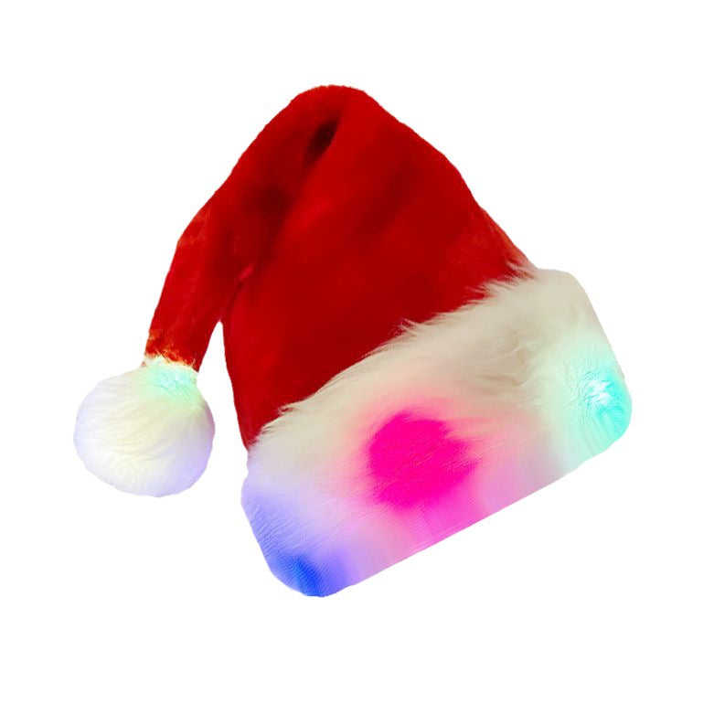 Funny Santa Hat,Christmas Hat, Changing Light up LED Lights for Adults and Kids