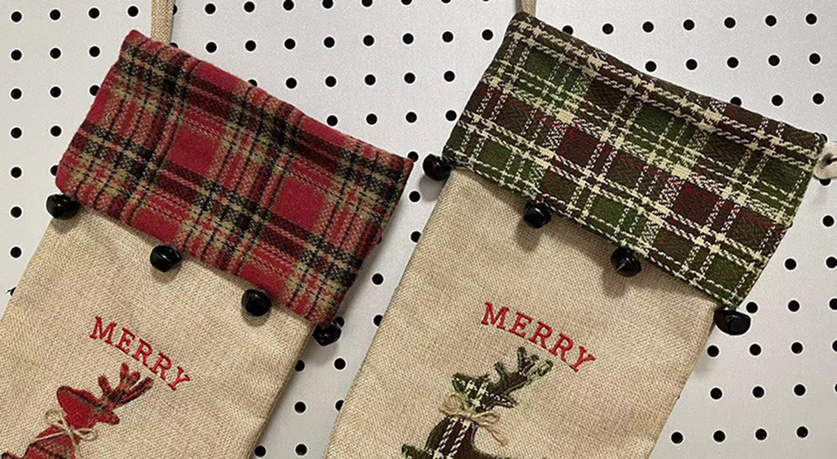 Christmas Stocks Xmas Sock Gift Stocking Candy Bags for Party Decoration