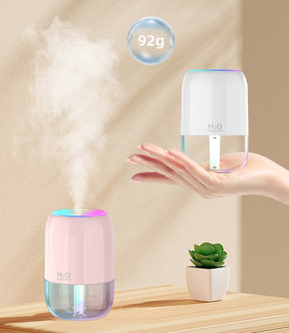 200ml Mini Portable USB Humidifier Cool Mist Humidifier W/Night Light For Bedroom Travel Office Home