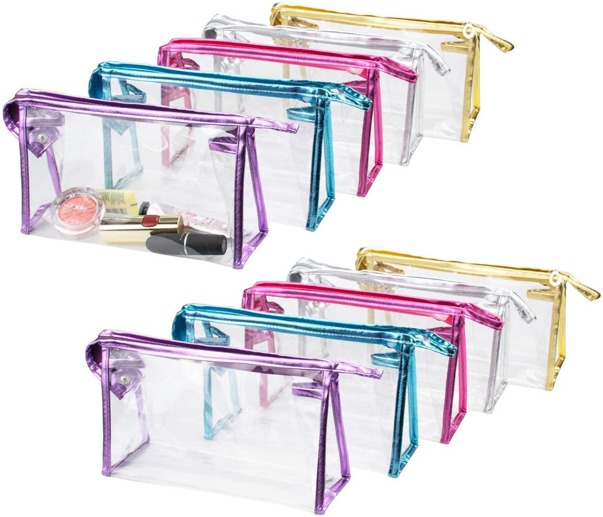 Pvc Waterproof Clear Cosmetic Bag With Trim