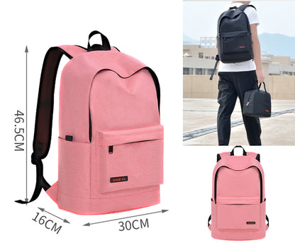 Size L Black Backpack Simple School Bag Middle School Backpack