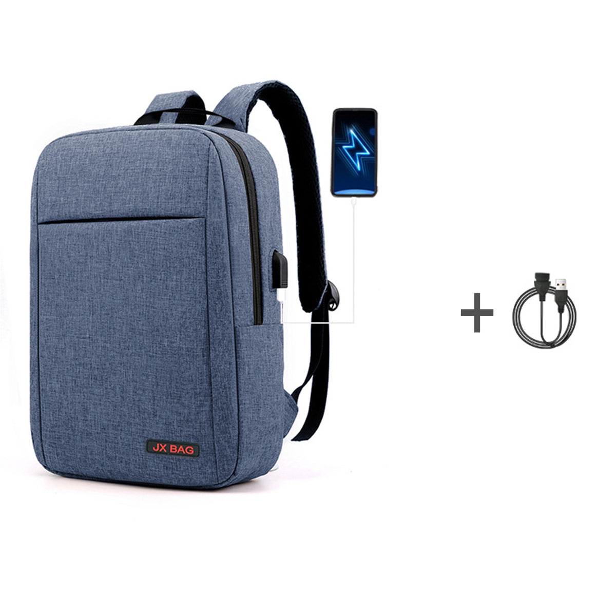 Size XL Upgraded Style Backpack Simple School Bag Middle School Backpack USB Backpack
